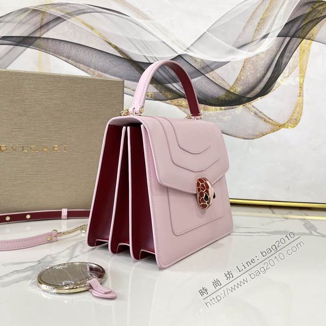 Bvlgari女包 寶格麗三層新品撞色 Serpenti Forever斜挎包 小號白色鏈條女包  fyd1467